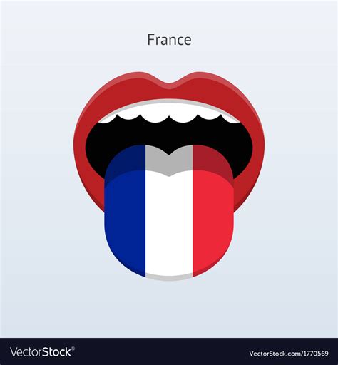 France language abstract human tongue Royalty Free Vector