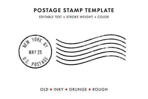 Postage Stamp Template Set (Updated) | Timbre poste, Timbre, La poste