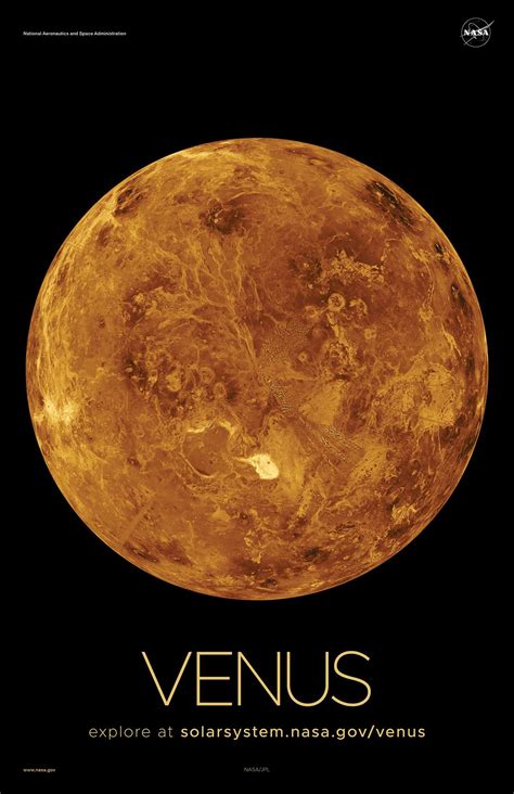 Venus Poster - Version A - NASA Science | Póster del sistema solar, Planetas del sistema solar ...