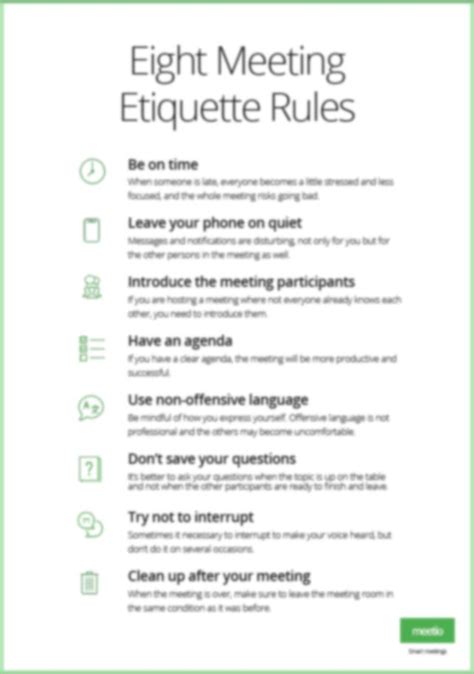 8 meeting etiquette rules you need to know