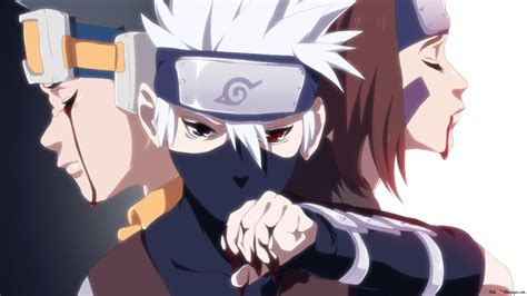 Naruto Shippuden - Kakashi Hatake,Obito Uchiha,Rin Nohara HD wallpaper ...