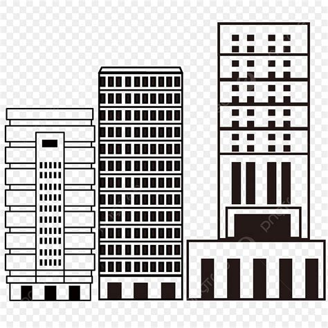 Architecture Office Building Vector Hd PNG Images, Commercial Office Building Black And White ...