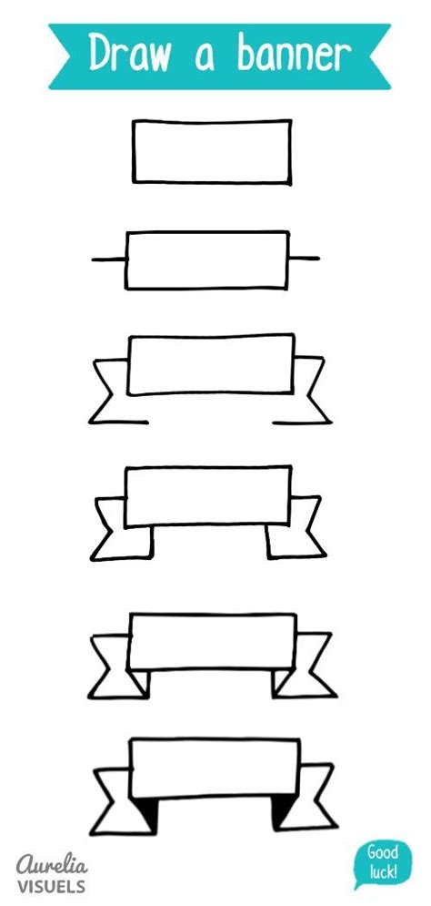 How To Draw A Banner Step By Step at Drawing Tutorials