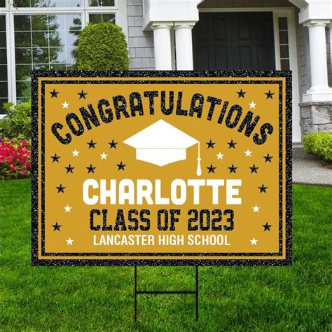 Personalized Graduation Yard Sign 2023 Coroplast Grad Sign - Etsy