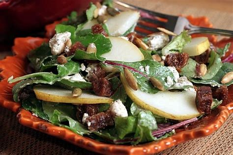 Harvest Salad with Pears, Dried Figs, and Pepitas