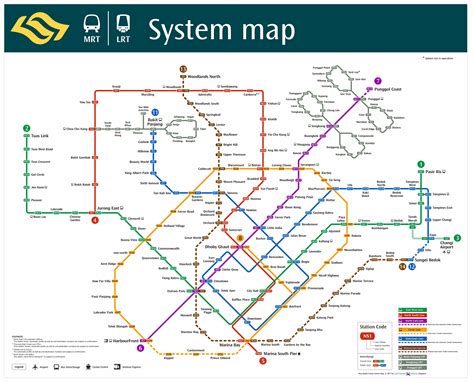 MRT Network Map as of November 2017 | Land Transport Guru