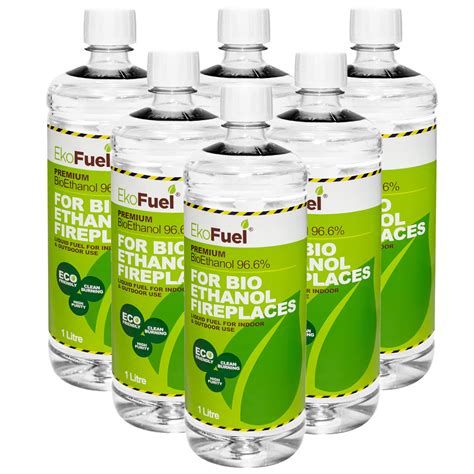 Buy EKOFUEL (6 Litre) Premium Bioethanol Fuel – Bio Ethanol Liquid Fuel ...