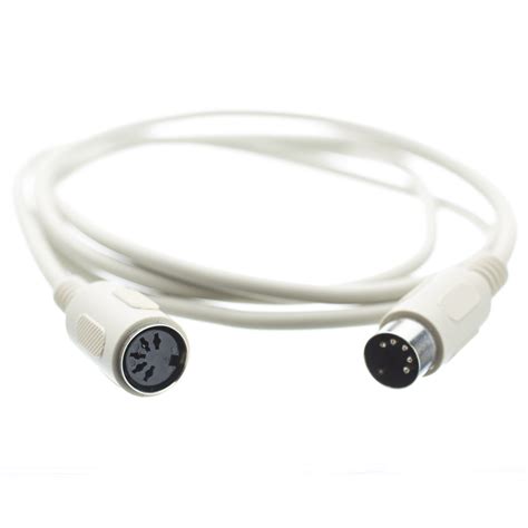 AT Keyboard Extension Cable, Din5 Male to Din5 Female, 5 Conductor, Straight, 6 foot - Part ...