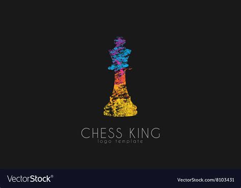 Chess king logo logo king logo creative Royalty Free Vector