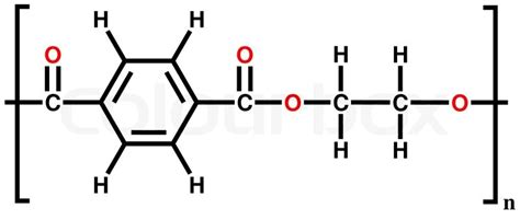 Structural formula of polyethylene terephthalate (polyester) | Stock Vector | Colourbox