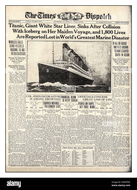 Titanic collision Cut Out Stock Images & Pictures - Alamy