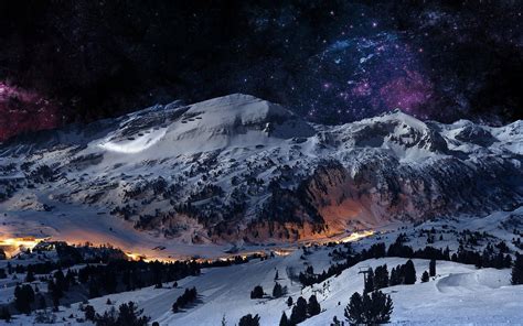 Winter Night Sky Wallpapers on WallpaperDog