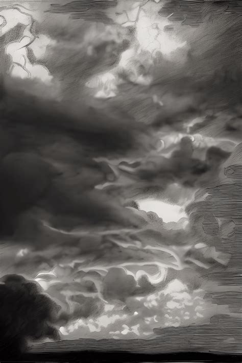 Gustave Doréstyle Stormy Sky Sketch · Creative Fabrica