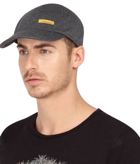 Fabseasons Grey Cotton Baseball Cap for Men - Buy Online @ Rs. | Snapdeal