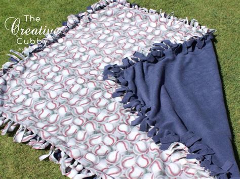 No-Sew Fleece Blanket Tutorial - The Creative Cubby | No sew fleece blanket, Sewing fleece, No ...