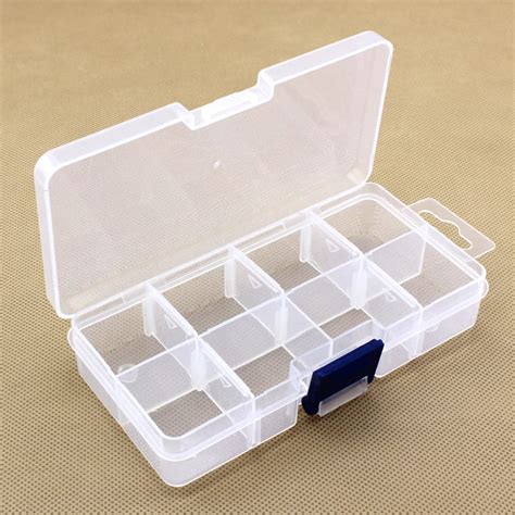 8 dividers transparent plastic storage box toy jewelry accessories small objects organizer box ...