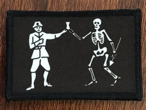 Bartholomew Roberts Pirate Flag Morale Patch | Custom Velcro Morale Patches