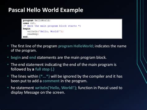 Pascal Programming Language