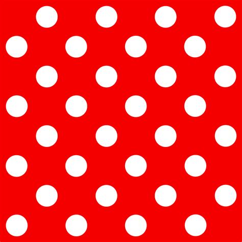 Red and White Polka Dots Pattern - Free Clip Art