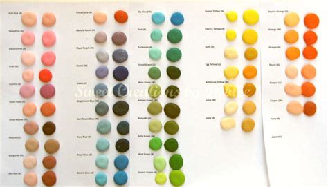 Sweet Creations by Debbie: My Color Chart