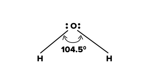 What is the bond angle in a water molecule?