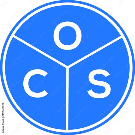 OCS letter logo design on white background. OCS creative circle letter logo concept. OCS letter ...