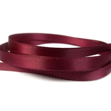 6mm Plain Satin Ribbon, Colour - Maroon