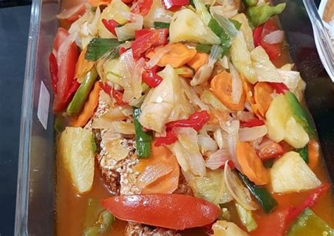 Resep Ikan kakap merah asam manis oleh Emma Aw Yang Kitchen - Cookpad