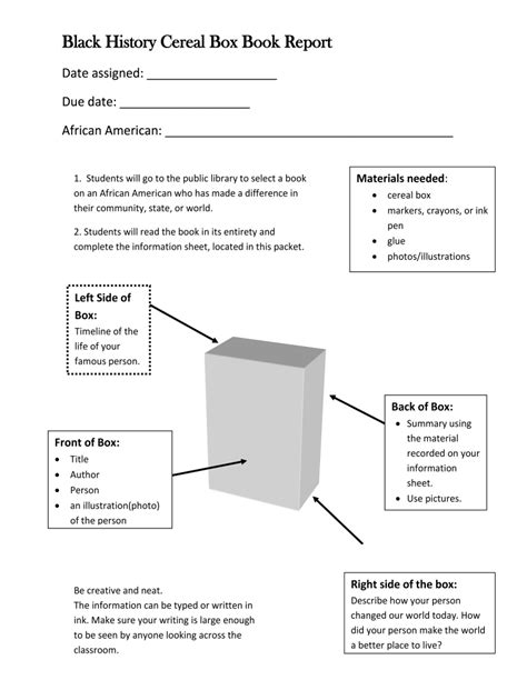 History Cereal Box Report - Fill Online, Printable, Fillable, Blank | pdfFiller