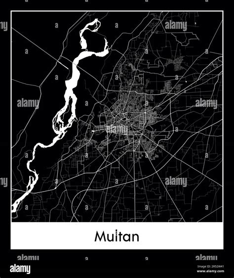 Minimal city map of Multan (Pakistan AsiMinimal city map of Multan (Pakistan Asia)a Stock Vector ...