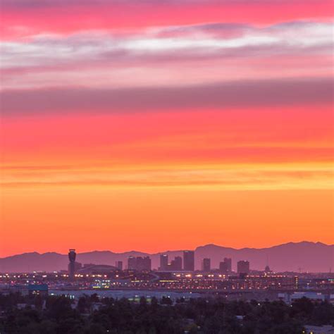 Downtown Phoenix skyline at sunset from Tempe • Dan Sorensen