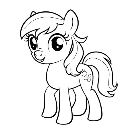 Small Little Pony Coloring Pages Outline Sketch Drawing Vector, Wing Drawing, Ring Drawing, Pony ...