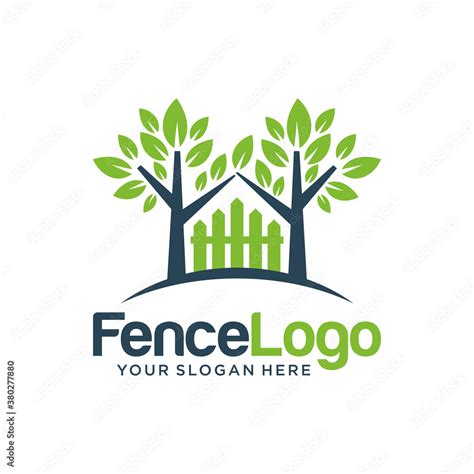 Fence Logo Design Stock Vector Template Stock Vector | Adobe Stock