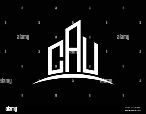 Letter CAU building vector monogram logo design template. Building Shape CAU logo Stock Vector ...