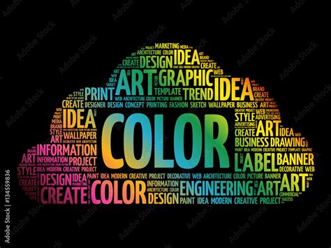 COLOR word cloud, creative business concept background Stock Vector | Adobe Stock