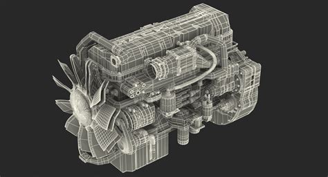 3D mack semi truck engine - TurboSquid 1292084