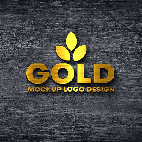 Mockup Logo Gold 3d Template Download on Pngtree