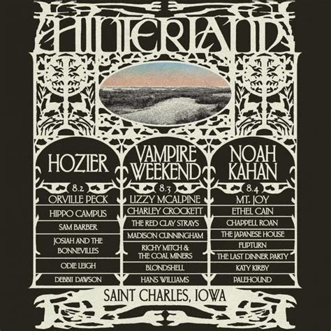 Hinterland Music Festival 2024: Featuring Hozier, Vampire Weekend, Noah Kahan Hippo Campus, & More