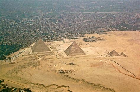 The Pyramids of Giza, Aerial View (Illustration) - World History ...