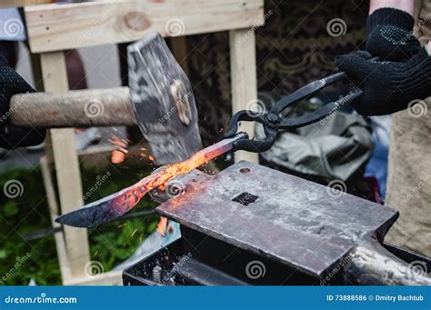 Forging of Metal Products on the Anvil Stock Photo - Image of macro, manual: 73888586