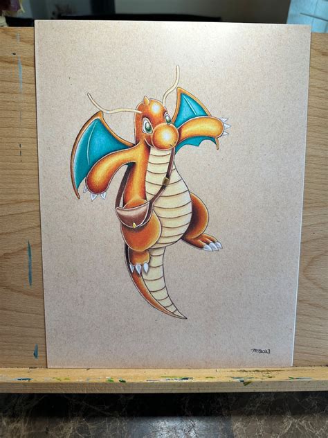 Dragonite Fan Art Prints, Pokémon, Drawing, Gifts for Him, Gifts for ...