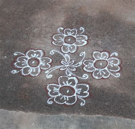 10 dots Flower kolam || Simple Muggulu – Kolams of India