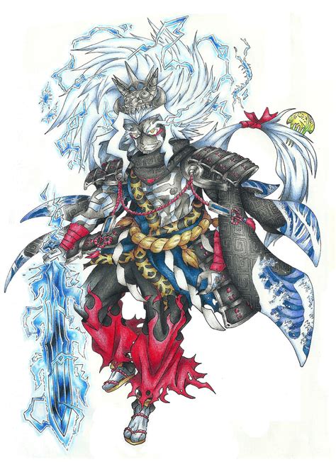 Susanoo, Japanese god of the raging storms by AtmaFlare on DeviantArt