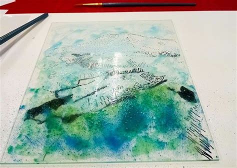 reverse painting on plexiglass class | Watercolor art diy, Painting ...