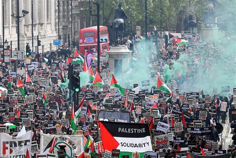 Tens of thousands attend largest pro-Palestine march in British history ...