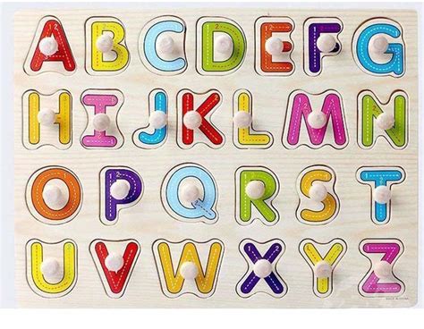 Wooden Alphabet Puzzle - kids wooden toys - littleproducts.lk