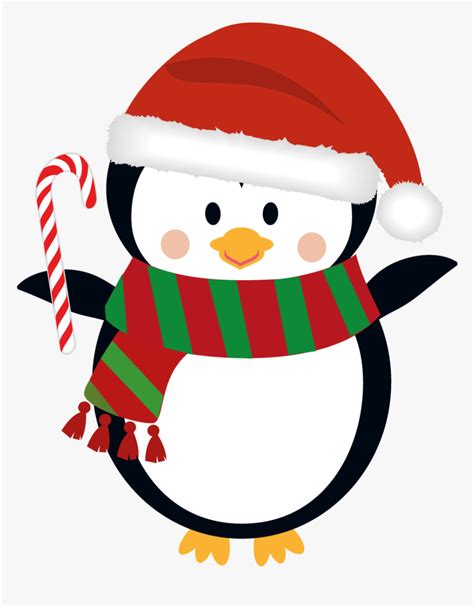 Christmas Penguins Clip Art Free - Transparent Background Cute Christmas Png, Png Download is ...