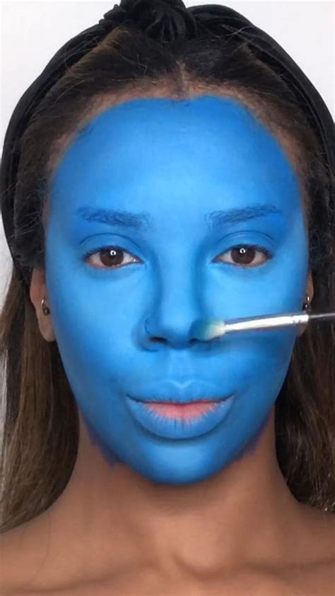 Avatar Makeup Tutorial 🪐💙 | Avatar makeup, Movie character makeup, Face makeup tutorial video