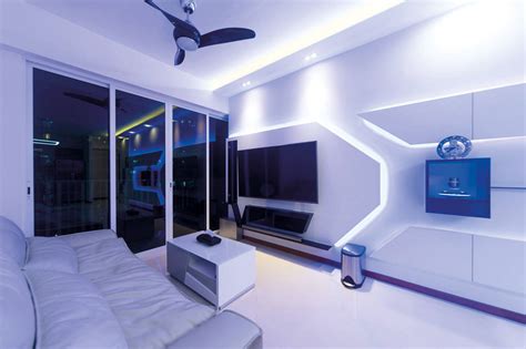 Futuristic Living Room Interior Design Technological Andrey Architect ...