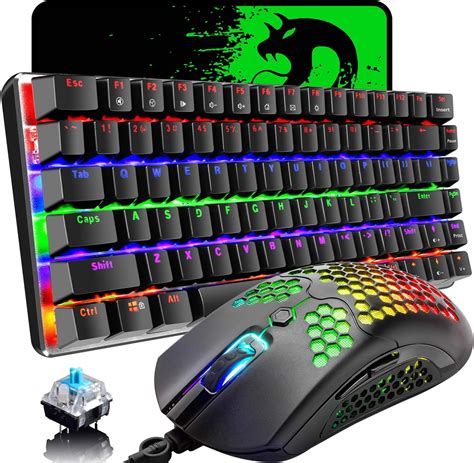 Gaming Computer Keyboard Wired QOUP Backlit Gaming Keyboard Waterproof ...